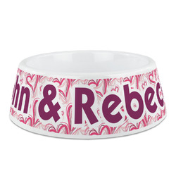 Valentine's Day Plastic Dog Bowl (Personalized)