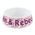 Valentine's Day Plastic Dog Bowl - Small (Personalized)