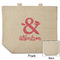 Valentine's Day Reusable Cotton Grocery Bag - Front & Back View