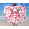 Valentine's Day Round Beach Towel - In Use