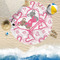 Valentine's Day Round Beach Towel Lifestyle