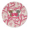 Valentine's Day Round Linen Placemats - FRONT (Double Sided)