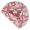 Valentine's Day Round Linen Placemats - Front (folded corner double sided)