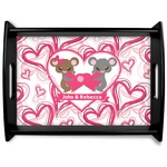 Valentine's Day Black Wooden Tray - Large (Personalized)