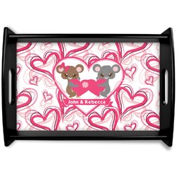 Valentine's Day Black Wooden Tray - Small (Personalized)