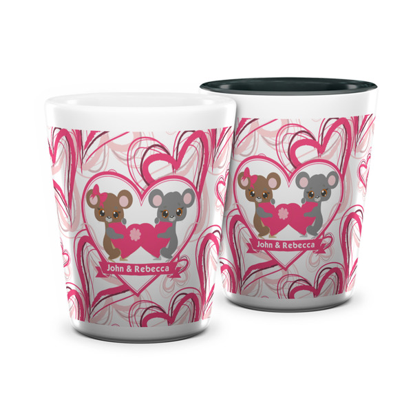 Custom Valentine's Day Ceramic Shot Glass - 1.5 oz (Personalized)