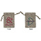 Valentine's Day Small Burlap Gift Bag - Front and Back