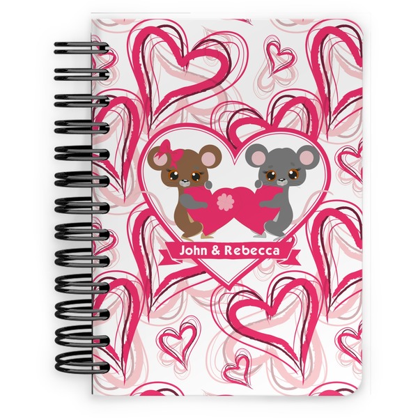 Custom Valentine's Day Spiral Notebook - 5x7 w/ Couple's Names