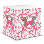 Valentine's Day Sticky Note Cube w/ Couple's Names