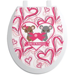 Valentine's Day Toilet Seat Decal - Round (Personalized)