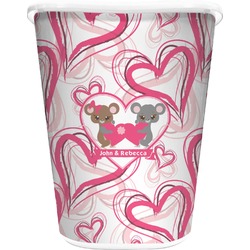 Valentine's Day Waste Basket - Double Sided (White) (Personalized)