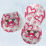 Valentine's Day Burp Pads - Velour - Set of 2 w/ Couple's Names