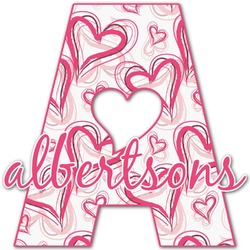 Valentine's Day Name & Initial Decal - Up to 9"x9" (Personalized)