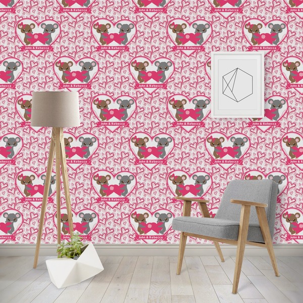 Custom Valentine's Day Wallpaper & Surface Covering (Peel & Stick - Repositionable)