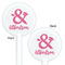 Valentine's Day White Plastic 5.5" Stir Stick - Double Sided - Round - Front & Back