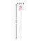 Valentine's Day White Plastic 7" Stir Stick - Round - Dimensions