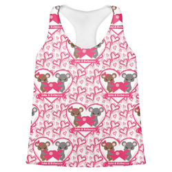 Valentine's Day Womens Racerback Tank Top - Large (Personalized)