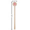 Valentine's Day Wooden 7.5" Stir Stick - Round - Dimensions