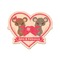 Valentine's Day Wooden Sticker - Main