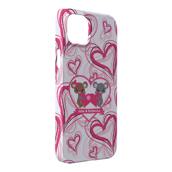 Custom Valentine's Day iPhone Case - Plastic - iPhone 14 Plus (Personalized)