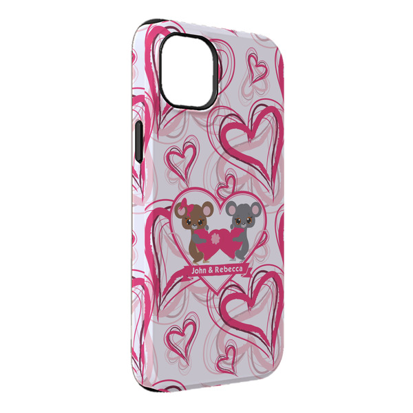 Custom Valentine's Day iPhone Case - Rubber Lined - iPhone 14 Plus (Personalized)