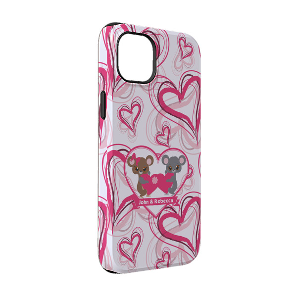 Custom Valentine's Day iPhone Case - Rubber Lined - iPhone 14 Pro (Personalized)