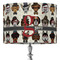 Hipster Dogs 16" Drum Lampshade - ON STAND (Fabric)