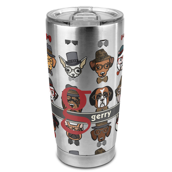 Custom Hipster Dogs 20oz Stainless Steel Double Wall Tumbler - Full Print (Personalized)