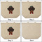 Hipster Dogs 3 Reusable Cotton Grocery Bags - Front & Back View