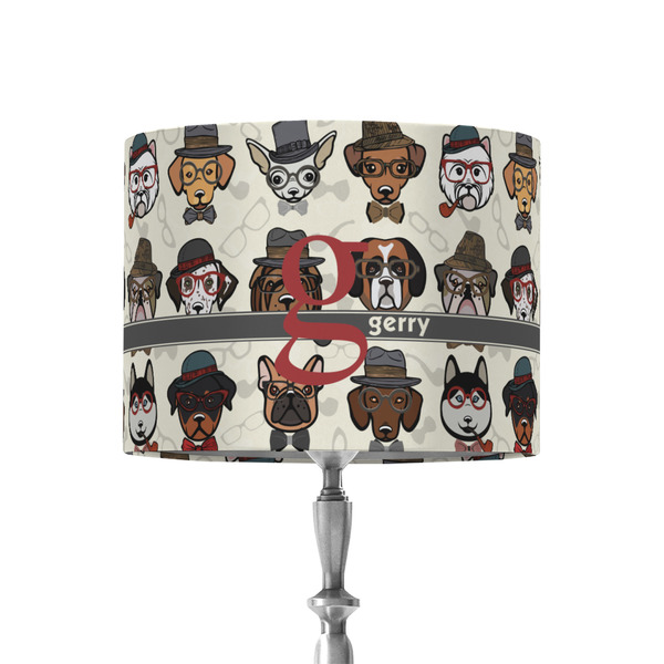 Custom Hipster Dogs 8" Drum Lamp Shade - Fabric (Personalized)