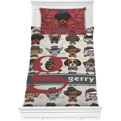 Hipster Dogs Comforter Set - Twin (Personalized)