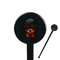 Hipster Dogs Black Plastic 7" Stir Stick - Round - Closeup