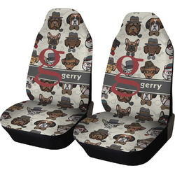 Hipster Dogs Car Seat Covers (Set of Two) (Personalized)
