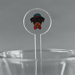 Hipster Dogs 7" Round Plastic Stir Sticks - Clear