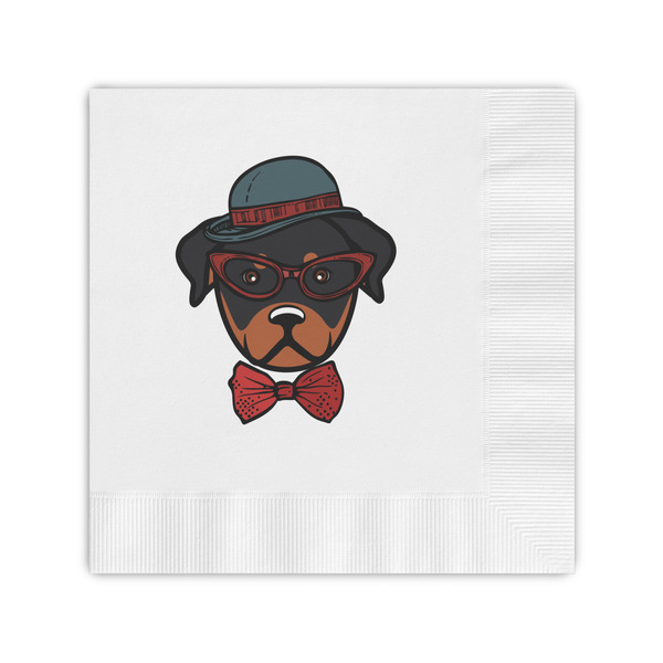 Custom Hipster Dogs Coined Cocktail Napkins