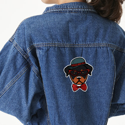 Hipster Dogs Twill Iron On Patch - Custom Shape - X-Large - Set of 4
