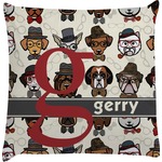 Hipster Dogs Decorative Pillow Case (Personalized)