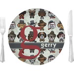Hipster Dogs 10" Glass Lunch / Dinner Plates - Single or Set (Personalized)