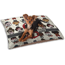 Hipster Dogs Dog Bed - Small w/ Name and Initial