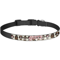 Hipster Dogs Dog Collar - Large (Personalized)