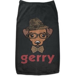 Hipster Dogs Black Pet Shirt - S (Personalized)