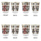 Hipster Dogs Glass Shot Glass - with gold rim - Set of 4 - APPROVAL