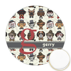 Hipster Dogs Printed Cookie Topper - 2.5" (Personalized)