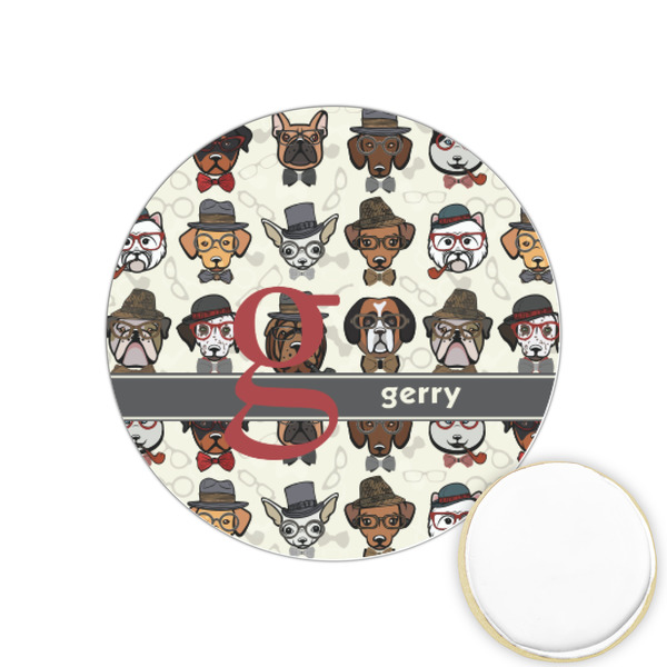 Custom Hipster Dogs Printed Cookie Topper - 1.25" (Personalized)