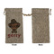 Hipster Dogs Large Burlap Gift Bags - Front Approval