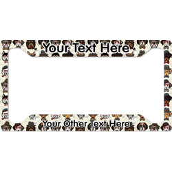 Hipster Dogs License Plate Frame - Style A (Personalized)