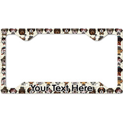 Hipster Dogs License Plate Frame - Style C (Personalized)