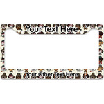 Hipster Dogs License Plate Frame - Style B (Personalized)