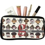 Hipster Dogs Makeup / Cosmetic Bag - Small (Personalized)