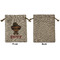 Hipster Dogs Medium Burlap Gift Bag - Front Approval